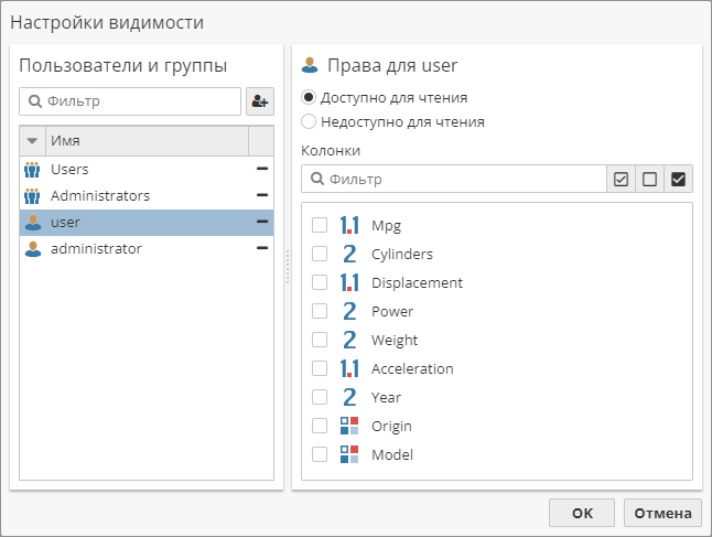 example window visibility rights user.rus