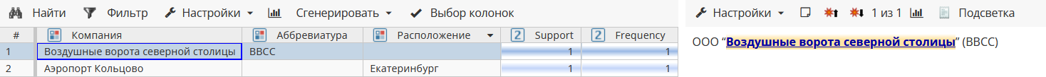 macros addit info output rus